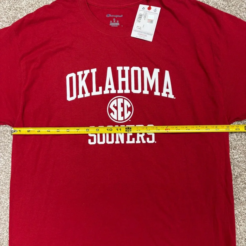 NWT Champion Oklahoma Sooners T-Shirt Mens XL Red SEC Graphic Tee Collegiate - Picture 6 of 6